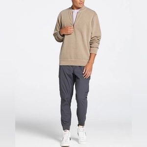 NWT VRST Men’s Washed Terry Half Zip Bomber Pullover